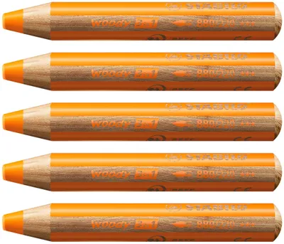 Productafbeelding van Buntstiften, waterverf en waskrijtjes - STABILO woody 3-in-1 - geel-oranje