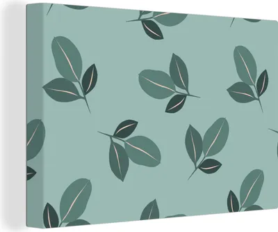 Produktbild von OneMillionCanvasses® - Leinwandbilder - 150x100 cm, Sommer - Blätter - Muster, Wandbilder Kunstdruck Wanddekoration