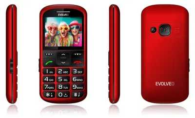 Zdjęcie produktu dla EVOLVEO EasyPhone XS, telefon komórkowy dla seniorów, czerwony