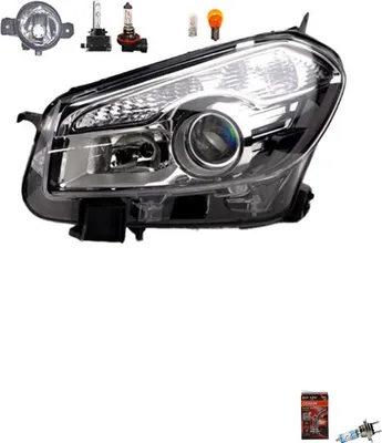 Produktbild von Scheinwerfer + Osram Night Breaker Laser passend für Nissan Qashqai J10 03/10- L 26060BR60A 26060BR60B 26060BR62A 8200002469 2615589925 26155AU Johns