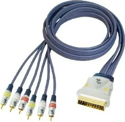Produktbild von all4u 5.0m Scart - 6x RCA M/M, 5m, SCART (21-pin), RCA