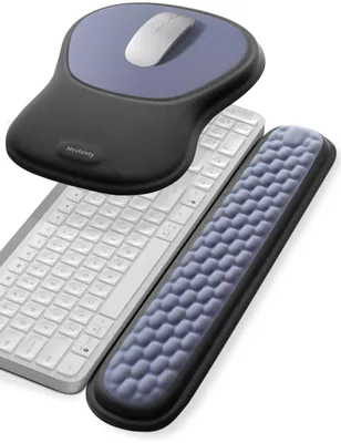 Obrázok produktu pre Podložka pod klávesnicu a myš, tmavomodrá, ergonomická a protišmyková