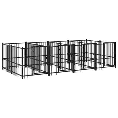 Obrázek produktu pro Venkovní psí kotec ocel 7,51 m²