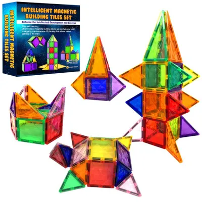 Image de Blocs magnétiques Desire Deluxe, 36 pièces - Jouets éducatifs STEM pour enfants, jouets Montessori, jouets magnétiques, jouets de construction