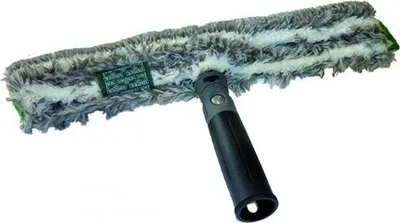 Image de Raclette Unger pour nettoyage des vitres avec fonction rotative, manche en aluminium et revêtement en microfibres, série ErgoTec Ninja