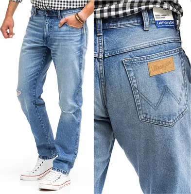 Obrázek produktu pro WRANGLER, Pánské džíny, Slim fit, TEXAS TAPER, W33 L32, Blau, Jeans, baggyjeans, buggy