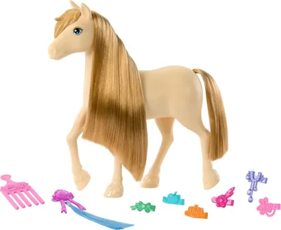 Produktbild von Barbie Mysteries: Das geheimnisvolle Pferdeabenteuer“ Spielzeugpony und Zubehör (Stile können variieren), 3 Jahr(e), Mädchen, 180 mm, 128 g, Gemischte Farben