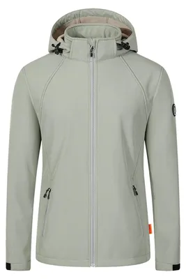 Produktbild von Blue Wave Damen Softshelljacke Maite mit abnehmbarer Kapuze - Jacke winddicht und atmungsaktiv in Seagrass Größe 44