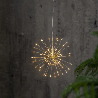 Zdjęcie produktu dla Star Trading Hanging Decoration Firework, Lekka ozdoba, Srebrny, Przezroczysty, IP20, 80 szt., LED, 0,06 W