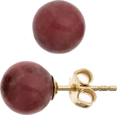 Produktbild von JOBO Ohrstecker 333 Gold Gelbgold 2 Rhodonite Ohrringe
