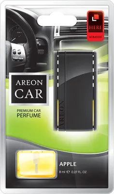 Zdjęcie produktu dla Oryginalne perfumy samochodowe Areon Odświeżacz powietrza Drzewo zapachowe Kratka wentylacyjna Zielone jabłko