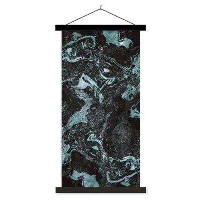 Produktbild von MuchoWow® Textilposter Marmor - Naturstein - Luxus 60x120 cm mit schwarzem Rahmen - Magnete