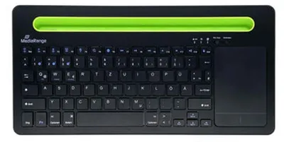 Image de MediaRange Tastatur Wireless 78 Tasten Touchpad DE schwarz