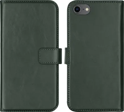 Obrázek produktu pro Selencia kožené pouzdro s klopou iPhone SE (2022 / 2020) / 8 / 7 / 6(s) - zelené