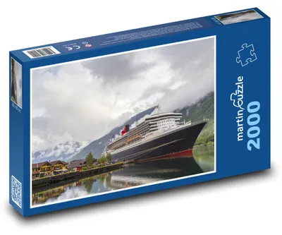 Produktbild von Puzzle 2000 Ozeanschiff im Hafen - martinpuzzle