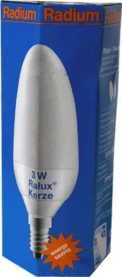 Produktbild von Radium Energiesparlampe Kerze Spectralux 3W = 15W E14 matt 100lm warmweiß 2700K