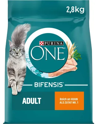 Produktbild von PURINA ONE BIFENSIS Adult, Katzenfutter trocken, reich an Huhn, 4 x 2,8kg