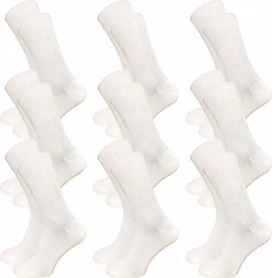 Produktbild von Gawilo  Venensocken ohne Gummi & ohne Naht | Ohne einschneidenden Abschlussbund | Damen & Herren (9 Paar), Weiss / 43 - 46