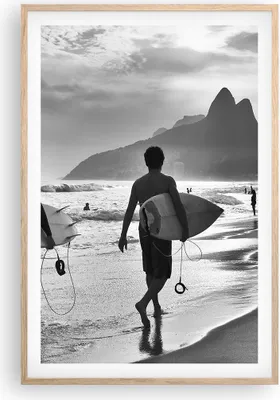 Produktbild von Gerahmtes Poster - Rahmen in heller Eiche - Meer Welle Surfen - 61x91,5 cm - Wand Bild - Wanddeko - Wandbilder - Wandposter - Bilderrahmen - Bilder - Kunstdruck - Wandbild - P2NPA61x91-3745
