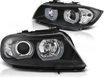 Produktbild von Xenon Scheinwerfer 3D Angel Eyes passend für BMW 3er E90 E91 Bj. 05-08 Schwarz
