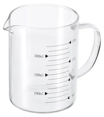 Messbecher 350 ml Borosilikatglas mit Skala und Ausguss