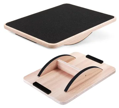 Produktbild von Wackelbrett Balancebrett Balance Board - 40 cm - Holz - Stehpult - Core Training