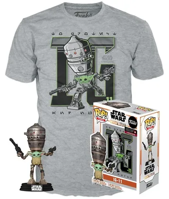 Produktbild von Funko POP Star Wars Mandalorian M Figur und T-Shirt Set
