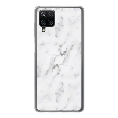 Produktbild von MuchoWow® Handyhülle Schutzhülle Hülle für Samsung Galaxy A12 Marmor - Luxus - Weiß - Grau - Marmoroptik Silikon Softcase Handy Hülle - Bild