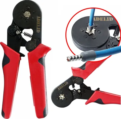 Produktbild von Crimpzange Presszange für isolierte unisolierte Aderendhülsen 0,25 mm²-6 mm²
