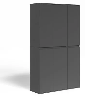 Produktbild von Kleiderschrank Vicco Claus Anthrazit 111 x 191.5 cm mit 6 Türen, Model 54740