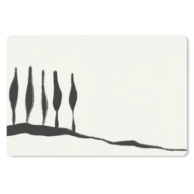 Produktbild von MuchoWow® Schreibtischunterlage Landschaft - Abstrakt - Schwarz und weiß 60x40 cm - XXL Mauspad - Großes Mauspad