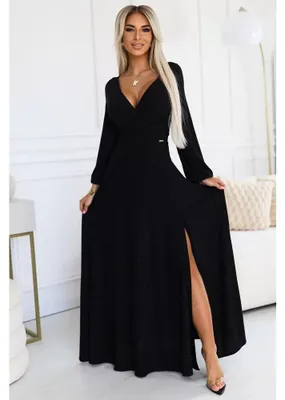 Productafbeelding van Numoco dames feestjurk Nela, zwart, maat L