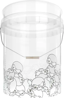 Produktbild von Nuke Guys Auto Wascheimer "Skullparade" Transparent 5GAL - Wash Bucket Clear