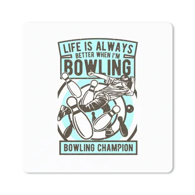 Produktbild von MuchoWow® Mauspad Mousepad Bowling - Zitate - Jahrgang 30x30 cm - Mousepads - Maus Mat - Pad - Mausunterlage - Gaming