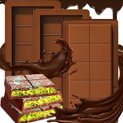 3 tiefe Silikon-Schokoladenformen, extra tief, für Pralinen