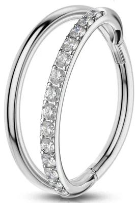 Image de Cosensi - Dailygoods - Dailygoody - Helix Piercing - Bijou en cartilage - Brillant - Argent - Boucle d'oreille - Bijou corporel - Adapté pour le tragus et le nez - 12 mm