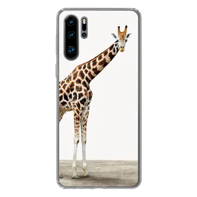 Produktbild von MuchoWow® Handyhülle Schutzhülle Hülle für Huawei P30 Pro Giraffe - Tiere - Weißer Hintergrund - Kinder - Junge - Mädchen Silikon Softcase Handy Hülle - Schutzdeckel