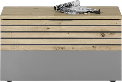 Produktbild von Garderobenbank - Artisan Eiche Nachbildung - Grau - B 85 cm - 1 Klappe