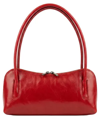 Produktbild von Borsa a mano da donna Italy Modello Lumena Lux 100% pelle D10 Dark Red UNICA 9x35x31 cm 5611-ROSSOSCURO