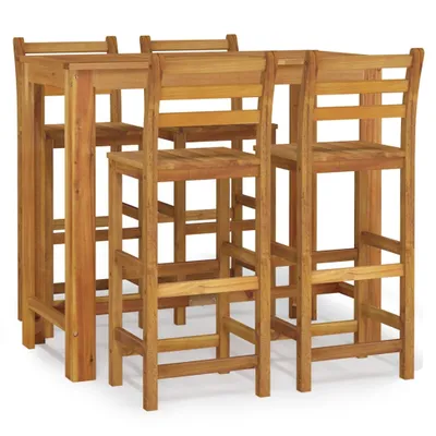 Produktbild von vidaXL 5-tlg. Gartenbar-Set Massivholz Akazie