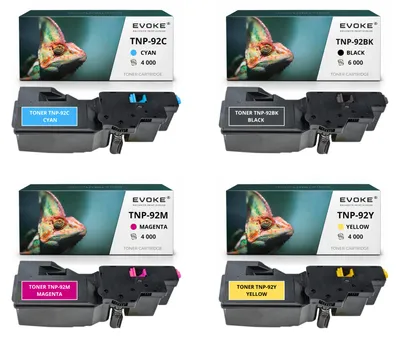 Produktbild von Evoke kompatibler Toner für Konica Minolta TNP-92 TNP92 4x CMYK:Schwarz,Cyan,Magenta,Gelb 18000 Seiten bizhub C3120i