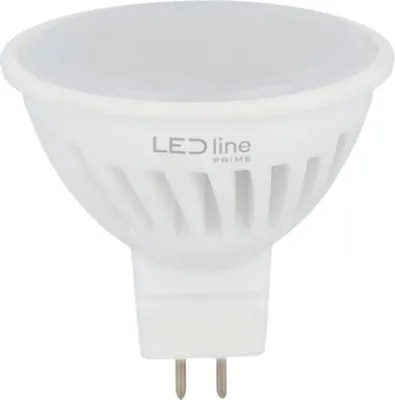 A white LED light bulb with a GU5.3 base.