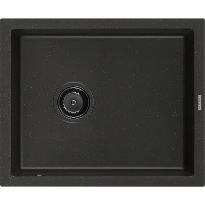 Obrázek produktu pro Mexen Pedro 1-miskový granitový dřez 560 x 460 mm, Černá/Zlatá kovová, sifon Černá - 6508561000-75-B