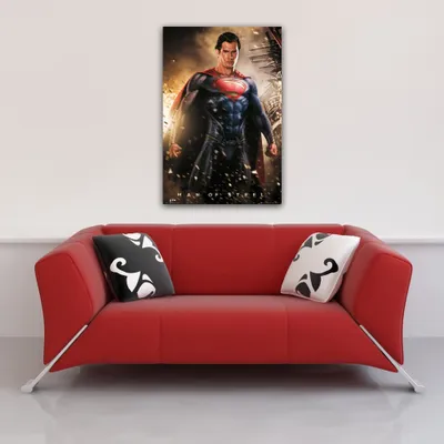 Image de Man of Steel - Poster - Explosion + 1 paquet de tesa Powerstrips® - contenu 20 pièces