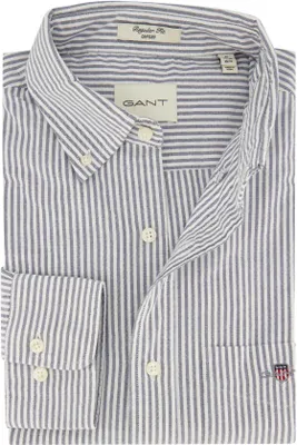 Image de Chemise décontractée en coton Gant, coupe classique, rayures blanches