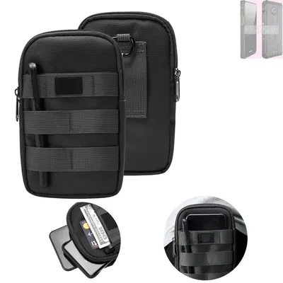Produktbild von K-S-Trade Holster Gürtel Tasche kompatibel mit RugGear  RG880 Handy Tasche Schutz Hülle dunkel-grau viele Fächer, 1x