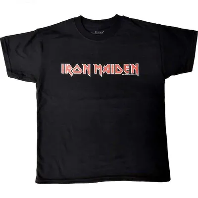 Produktbild von Iron Maiden - Logo Kinder 12 - 13 Jahre T-Shirt - Schwarz