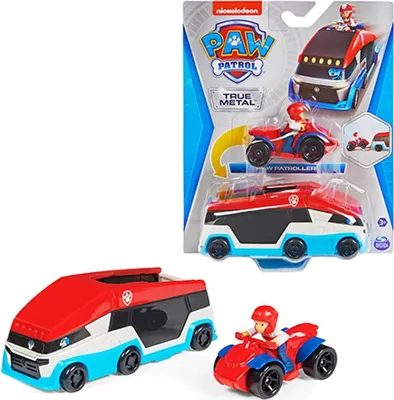 Produktbild von PAW Patrol True Metal Team Fahrzeuge 2er Set mit Paw Patroller und Ryder im Quad, Maßstab 1:55, Spielzeug für Kinder ab 3 Jahren, Bus, 3 Jahr(e), Mehrfarbig