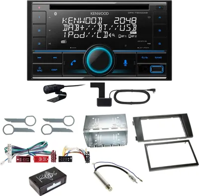 Produktbild von Kenwood DPX-7300DAB Bluetooth Digitalradio USB CD Einbauset für Audi A6 4B