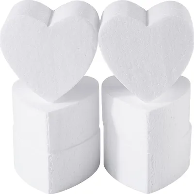 Zdjęcie produktu dla Innovra - Dailygoods - Dailygoody - Talerze do ciast - Kształt serca - Lekki polistyren - 10 cm - Dekoracje do ciast - Idealne na wesela i Walentynki